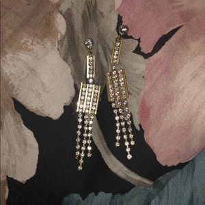 🌸Funky gold and crystal earrings